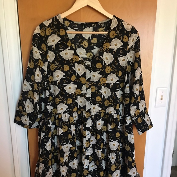 FRNCH Floral Babydoll Dress - Picture 2 of 5